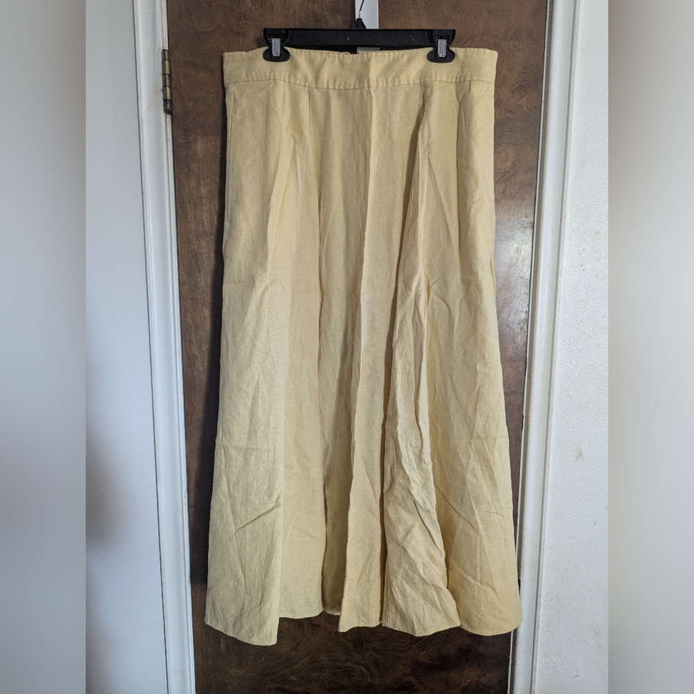 Madewell Light Yellow Maxi Skirt